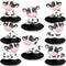 Outus 8 Pieces Cow Honeycomb Centerpieces - 3D Cow Party Decoration for Tables, Farm Animal Barn Party Supplies