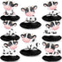 Outus 8 Pieces Cow Honeycomb Centerpieces - 3D Cow Party Decoration for Tables, Farm Animal Barn Party Supplies