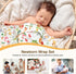 Set (61-09) Animal Newborn Swaddle Blanket, Baby Receiving Blankets with Headband and Beanie for Boys Nursery Swaddle