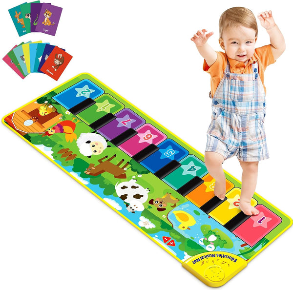 Baby Musical Learning Toys , Floor Piano Playmat for Toddlers with Animal