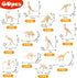 60 Pcs Dinosaur Fossil Skeleton Assorted Dinosaur Skeleton Figures Educational Dino Bones Gift Toys for Science Dino