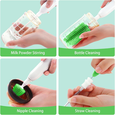 Set Electric Baby Bottle Brush, Rechargable Electric Bottle Brush Cleaner for Travel, Portable Baby Bottle Cleaner