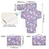 Portable Changing Pad for Baby - Butterfly Purple Waterproof Diaper Changing Mat Travel Changing Pad with Built