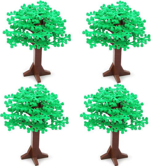 Feleph 4PCS Large Trees City Building Block Compatible with Major Brand, Classic Bricks Toy Set (6.7inch Height)