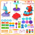Vunrahsg 4 1 Set 3-5 4-8 59Pcs Playset 3 4 5 6 7 8 in Color Dough for Kids Play Kitchen Ice Cream Slime Tools