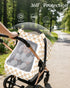 DILIMI Summer Car Seat Covers for Babies, Muslin Cotton Baby Car Seat Cover with Breathable Mesh Window, Infant Car