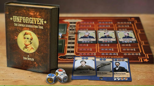 Unforgiven: The Lincoln Assassination Trial Board Game for 2 Players, Strategy, Historical Fun for Couples, Ages 14+