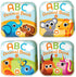 Floating Baby Bath Books - Kids Learning Bath Toys, Waterproof Bathtime Toys for Toddlers (Set of 4: ABC Animal Bath