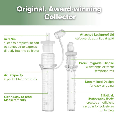 Haakaa Silicone Colostrum Collectors Set with Clear PP Storage Case, 4 ml, 6 PK