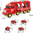 3 4 5 6 5 1 IHAHA Fire Truck Toys for Years Old Boys Toddlers, in Kids Carrier Fire Trucks Cars for Toddler Boy Toys