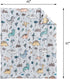 Joyreap 4 Set, Piece Toddler Bedding Cute Dinosaur on Light Blue, Ultra Soft Microfiber Toddler Comforter for Kids Boys