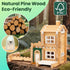 107 4-8 Jovi-mindlyNotchies Pcs Wooden Blocks Toys with Door and Windows,Classic Old Fashioned Toys,Wooden Building