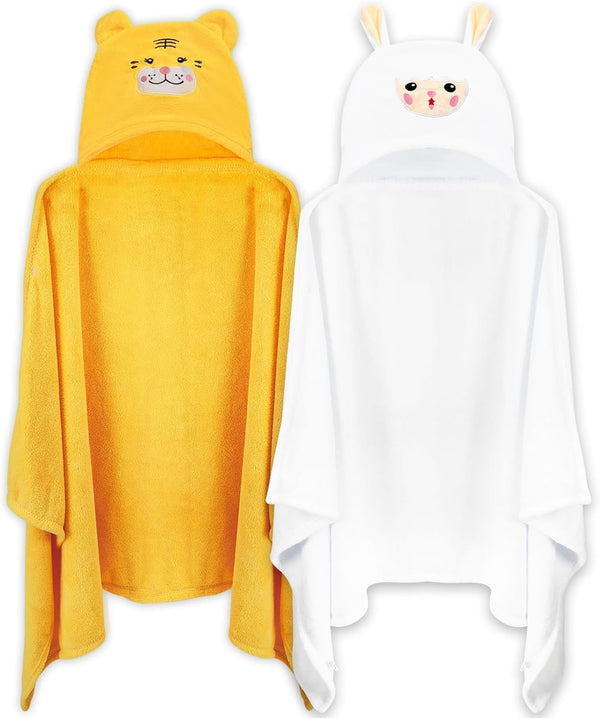 Vyndicca 2 Pack Hooded Towel, 27.5 x 55 inch Absorbent Bath Towel for