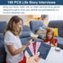 150 Pcs Life Story Interview Kit Cards, Family Conversation Cards for Family Game Night with Curated Question Cards