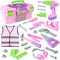 Kids Tool Set, Pink Toy Tool Set for Girls with Electric Drill, Hammer, Planer, Working Vest, Accessories, Storage Box