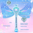 LED Light & Music Bubble Machine - Bubble Wands for Kids Girls | 3 AA Batteries & 2 Bubble Solutions | Outdoor Party