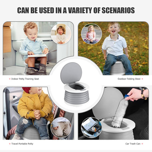 Portable Potty for Toddler Travel Foldable Potty Seat for Toddler Training Toilet for Kids Boys Girls Car On The Go