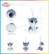 Puzzled DolliBu Wolf Plush Big Eyes Keychain Stuffed Animal - Soft Wild Mountain Animal Charm with Sparkling Big Eyes, Decorative Zoo Plush Toy Accessory & Fun Buddy Clip