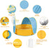 Peradix Paddling Pool for Kids & Pets, 3 in 1 Pop Up Wading Pool Tent with Basketball Hoop