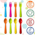 Plastic Toddler Utensils Set of 12 Kids Utensils Forks and Spoons - BPA FREE/Dishwasher Safe Toddlers Silverware Set Brightly Colored Children's Safe Flatware Cutlery Set by PLASKIDY