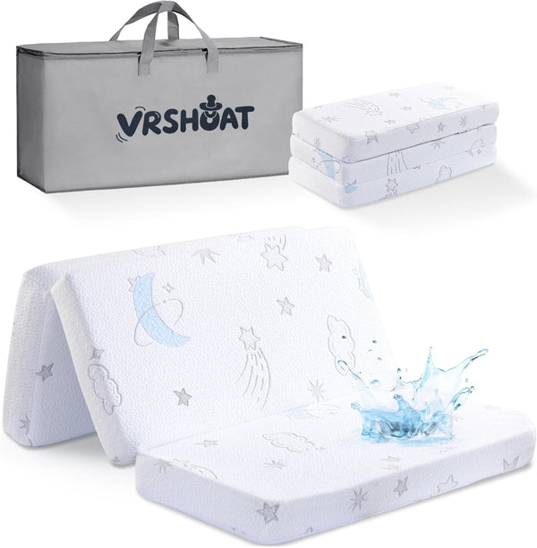 Trifold Pack and Play Mattress 38"x26", Pack N Play Mattress for Baby
