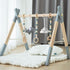 Wooden Baby Play Gym Foldable Gym Frame Activity Gym Hanging Bar with