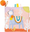 Manhattan Toy Llama Themed Soft Baby Activity Book with Squeaker, Crinkle Paper, Baby-safe Mirror