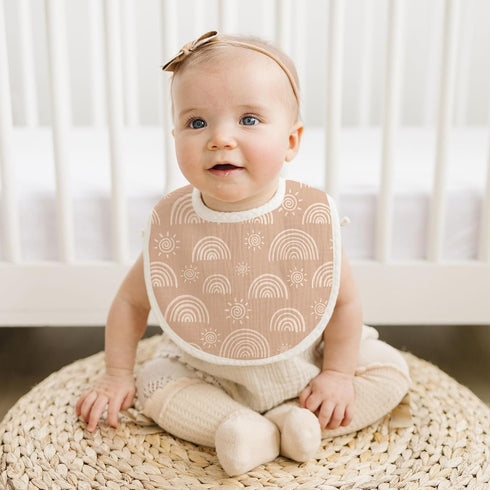 8 Pack Set Konssy Muslin Baby Bibs Baby Bandana Drool Bibs Cotton for Unisex Boys and Girls, Soft Absorbent