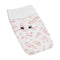 Sweet Jojo Designs Baby Changing Pad Cover (Pink and White Floral Leaf)
