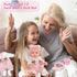 ZNTWEI 12'' Playset 3+ Baby Doll in Gift Box with Pink Cherry Pattern Clothes Accessories,Pacifier,Feeding Bottle.First