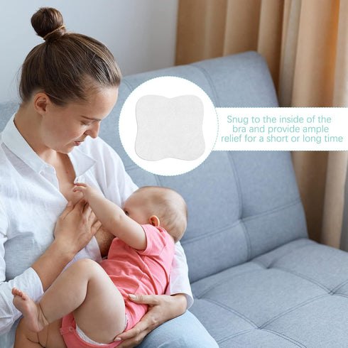 20 Pieces Soothing Gel Pads, Adjusting Hydrogel Reusable Nursing Pads for Breastfeeding Essentials, Cooling Relief