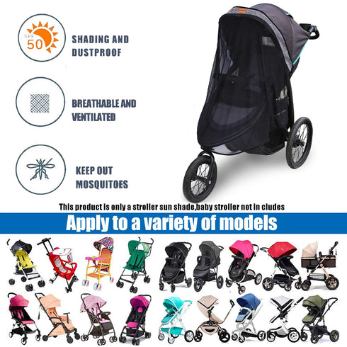 Youpinby 97% Stroller Sun Shade - Universal Stroller Sun Shade for Travel Strollers, Jogging Strollers; Baby