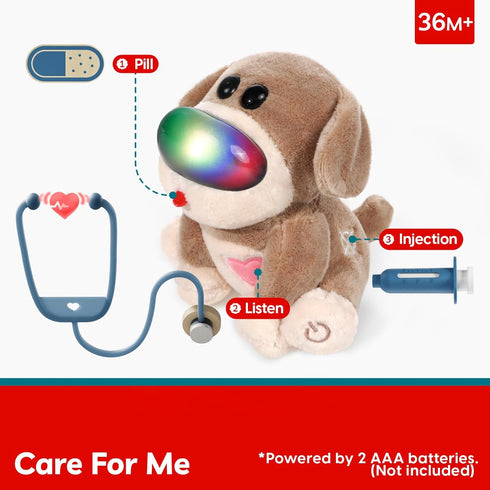 3-5, Set Playset, 3 4 5 TOP BRIGHT Doctor Kit for Toddlers Pretend Play Doctor with Costume & Wooden Medical Kit, Dress