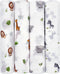 LMED Babyland 100% Muslin Cotton Swaddle Blankets, Pack of 4, 47 x 47 inches