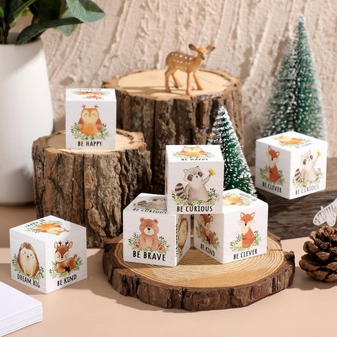 Vertintong 6 1.6 Inch Pcs Inspirational Woodland Nursery Decor Animals Wall Decor Stuff Wooden Forest Animals Bear