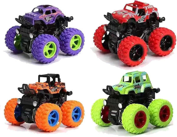 Monster Truck Toys, Friction Powered Monster Trucks for Boys, Push and Go