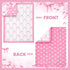 Hahafelt 3 Set Set Pcs Baby Girls Crib Bedding Coquette Pink Bow Baby Bedding for Girls Coquettish Pink Heart Bow