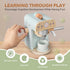 Pithfor Kids Wooden Coffee Maker Toy, Wooden Play Kitchen Appliances & Accessories Toy for Kids Toddlers, Gift