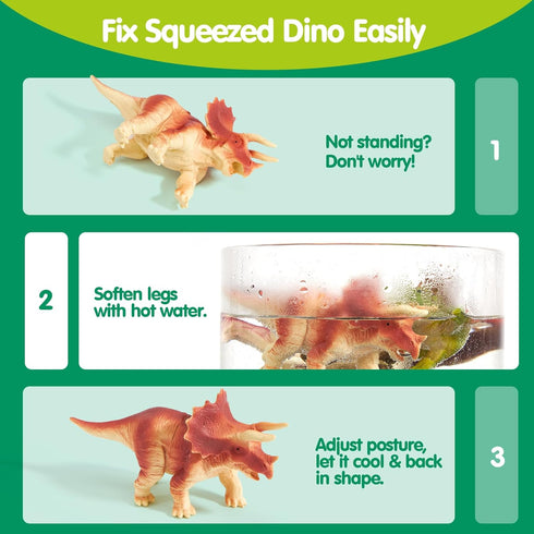 3-5 Backpack Set 3D 4 4-8 COCO&Friends Dinosaur Toys for Kids - Portable Dinosaur Play with Foldable Mat, Pretend Play