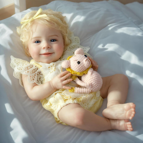 DollsGirl18 Inch 3+ SCOM Reborn Realistic Baby Lifelike Realistic DollsSilicone Cute Soft Body Doll Real Life Doll Gift