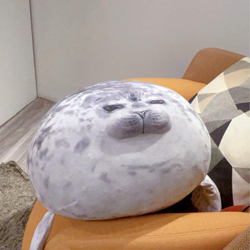 23.8 Inch Chubby Blob Seal Pillow - Large Soft Seal Plush Toy for Kids and Adults, Great Gift Idea