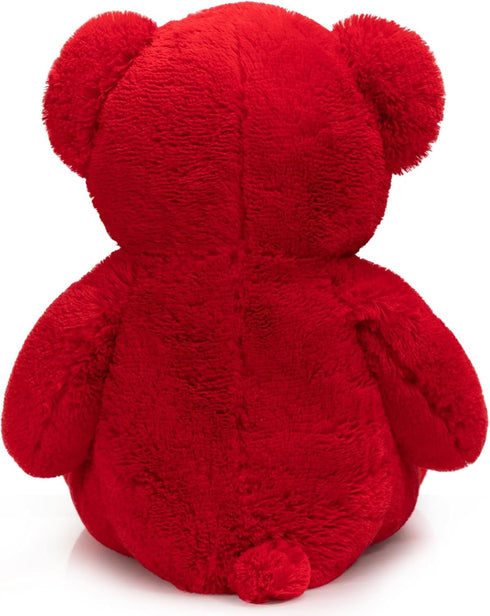 Huge Teddy Bear Stuffed Animal, Giant Plush with Red Ribbon Bow, Valentine's Day Gift for Girlfriend and Kids, 36 Inch