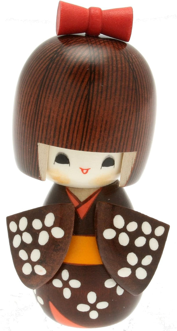 Usaburo Japanese Kokeshi Doll, Hana's Yukata Design