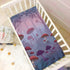 YANENDIE 39 27 Inch Purple Forest Mushroom Crib Sheets - Boys & Girls Cotton Crib Sheet for Standard Crib and Toddler