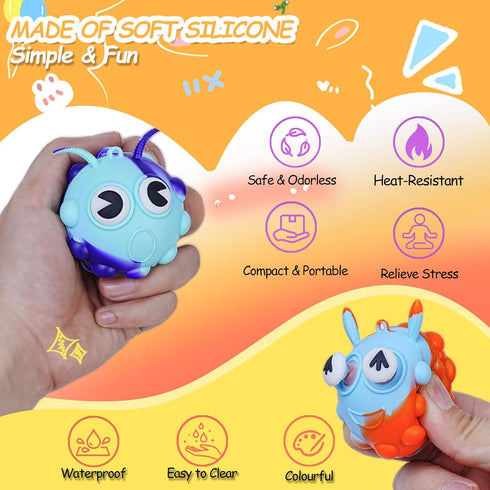 Supovil 48 Pack 3D Pop Fidget Toys Bulk Stress Ball Toy, Party Favors for Birthday, Sensory Toys Bulk Squeeze Toys