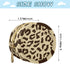 Leopard Print Round Pacifier Storage Case with Zipper, Portable Pacifier Case for Travel, Diaper Bag & Purse, Pacifier