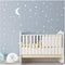 Moon and Stars Wall Decal Vinyl Sticker for Kids Room Decoration - Good Night Nursery Decor