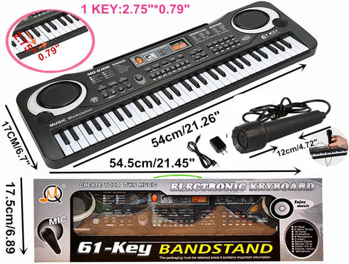 61 Keyboard Piano for Kids beginner Portable Electric Digital Piano Keyboards key Musical Instruments Toy w/Microphone