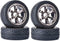4PCS 1:10 RC Tires and Plastic Wheels Rims for 1/10 Scale On Road Touring Racing Drift Car, Traxxas HSP HPI Tamiya