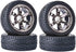 4PCS 1:10 RC Tires and Plastic Wheels Rims for 1/10 Scale On Road Touring Racing Drift Car, Traxxas HSP HPI Tamiya